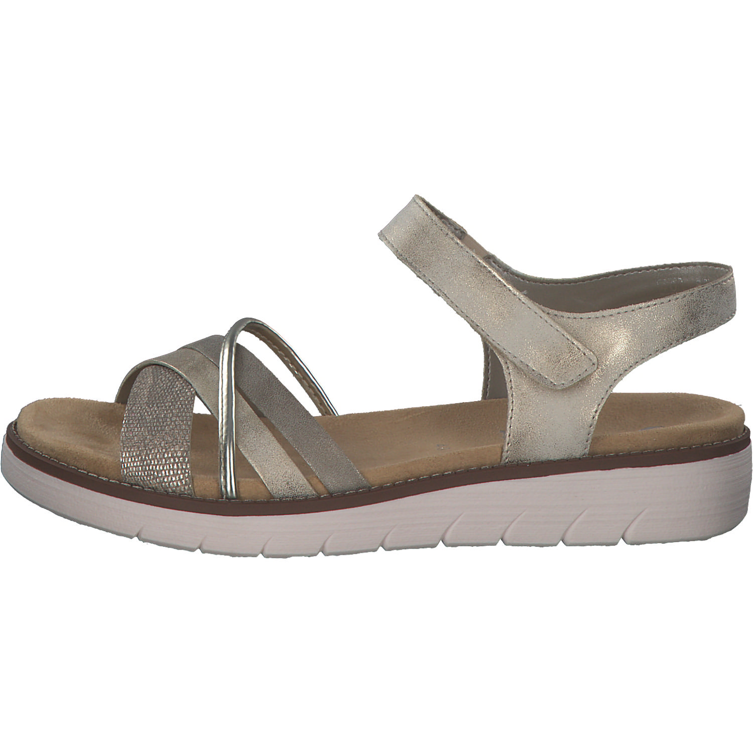 Remonte D2058, Keilsandaletten, Damen, lehm-metallic/gold/muschel/per