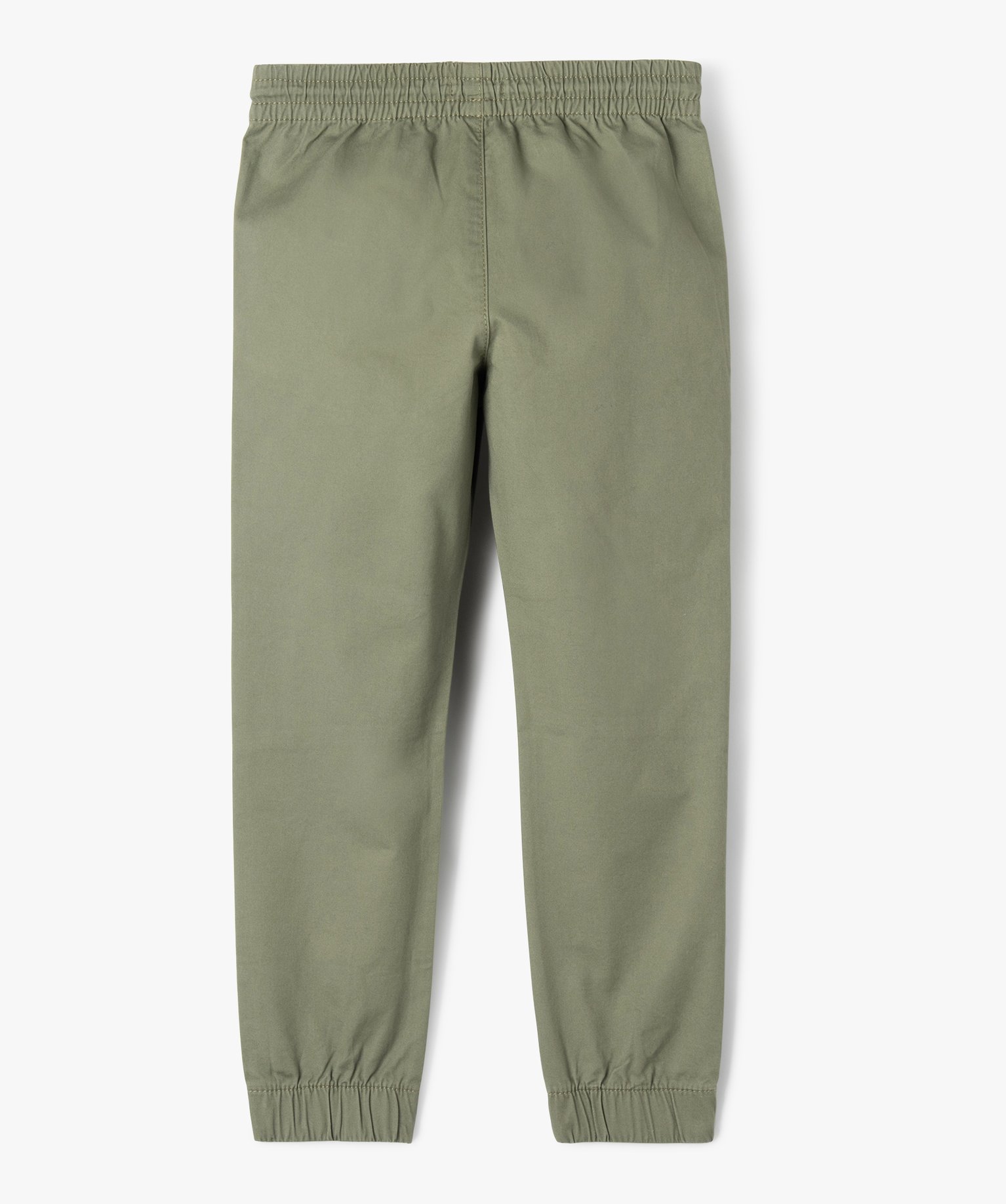 Pantalon resserré aux chevilles avec surpiqres sur les ge... kaki | GEMO