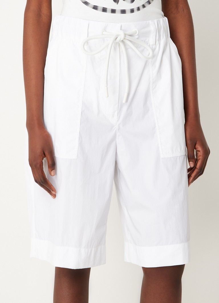 Pantaloncini Moncler a vita alta e vestibilità ampia con coulisse