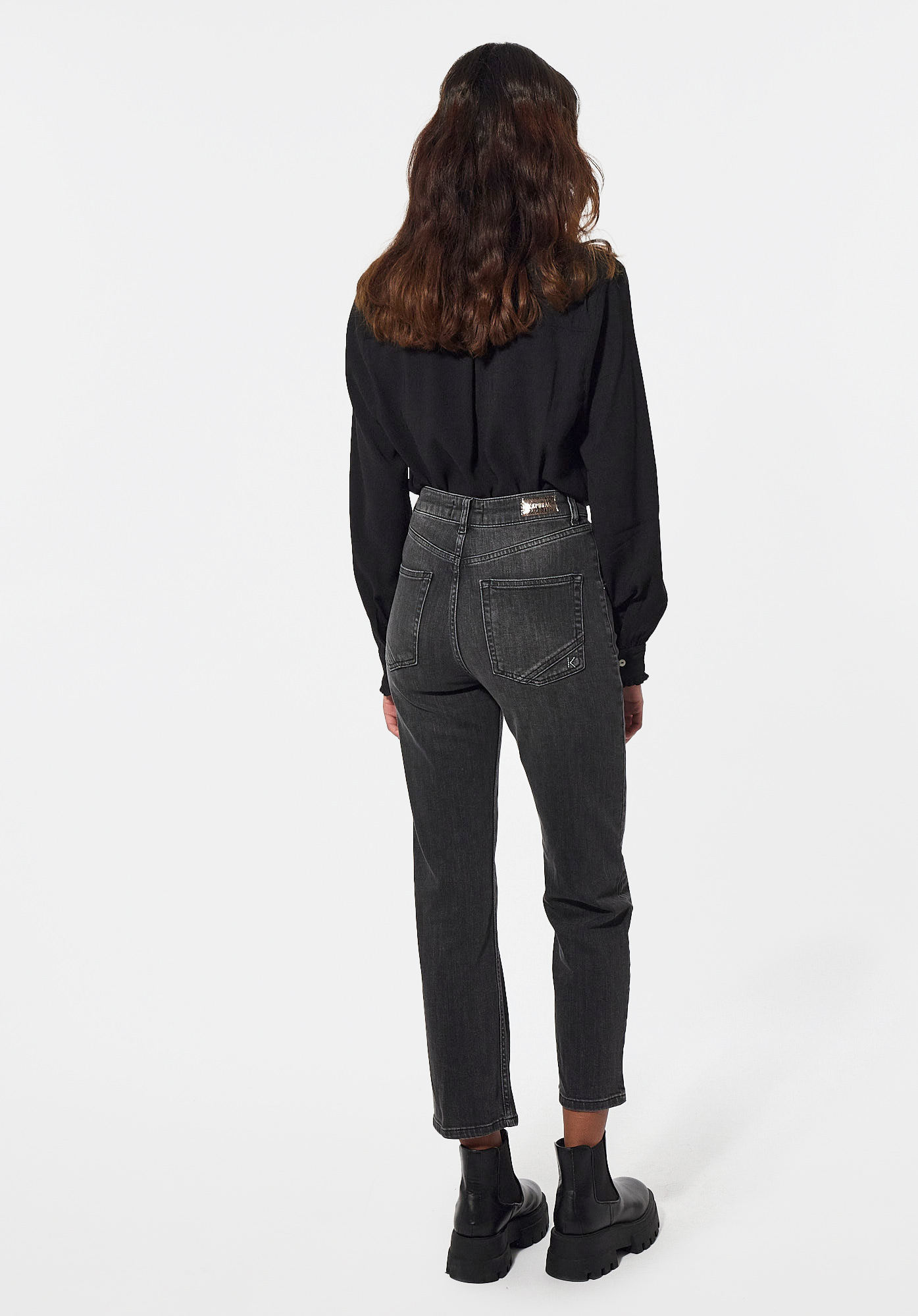 SWAN   Jean straight cropped Femme