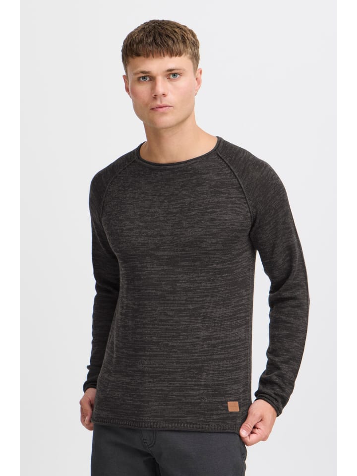 BLEND Strickpullover BHDan 20700587ME Strickpullover mit aufgerollten Säumen in Schwarz günstig kaufen
