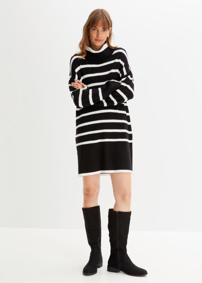 Gestreiftes Strickkleid