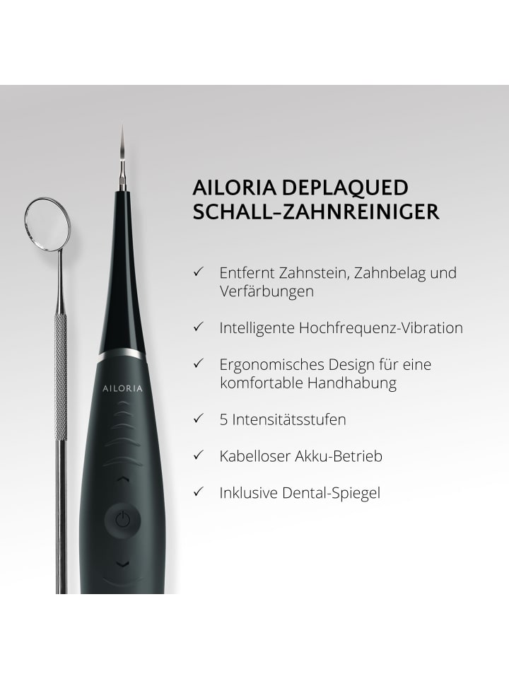 Ailoria DEPLAQUED Schall-Zahnreiniger in schwarz günstig kaufen onesize
