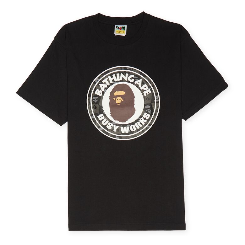 A Bathing Ape Bape Distortion Busy Works Tee M black/black