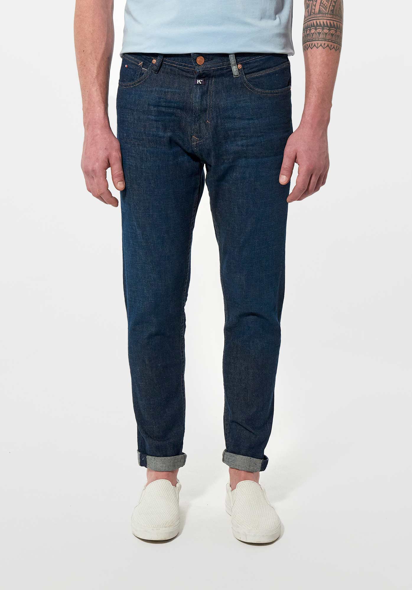 KYLAN  Jean relaxed cropped brut Homme