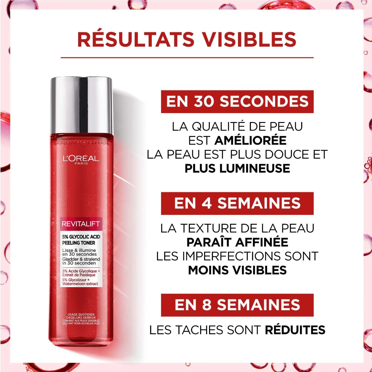 L'Oréal Paris Simító és Hámlasztó Peeling Lotion 5% glikolsavval 180 ml