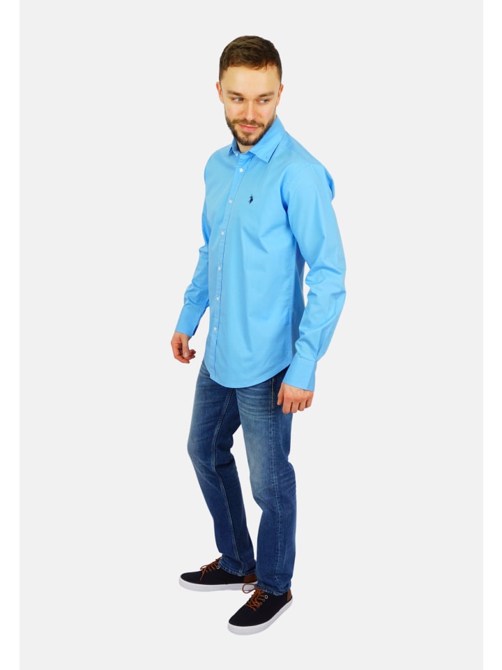 U.S. Polo Assn. Hemd in blau günstig kaufen