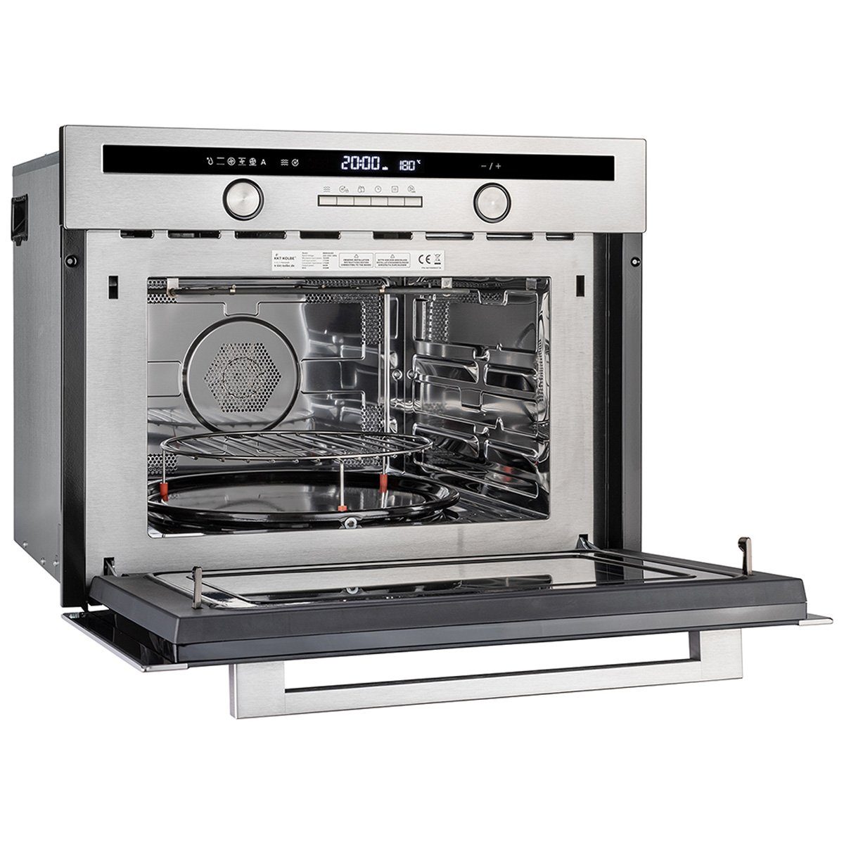 KKT KOLBE Einbau-Mikrowelle Einbau-Mikrowelle EBM4502ED, Einbau-Mikrowelle, 60cm / 3,4kW / 44 l / Autark / Heißluft / Grill / Edelstahl und Glas