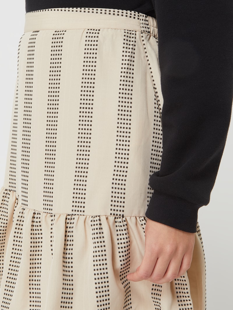 Minirock mit Allover-Muster Modell 'Etna' in beige