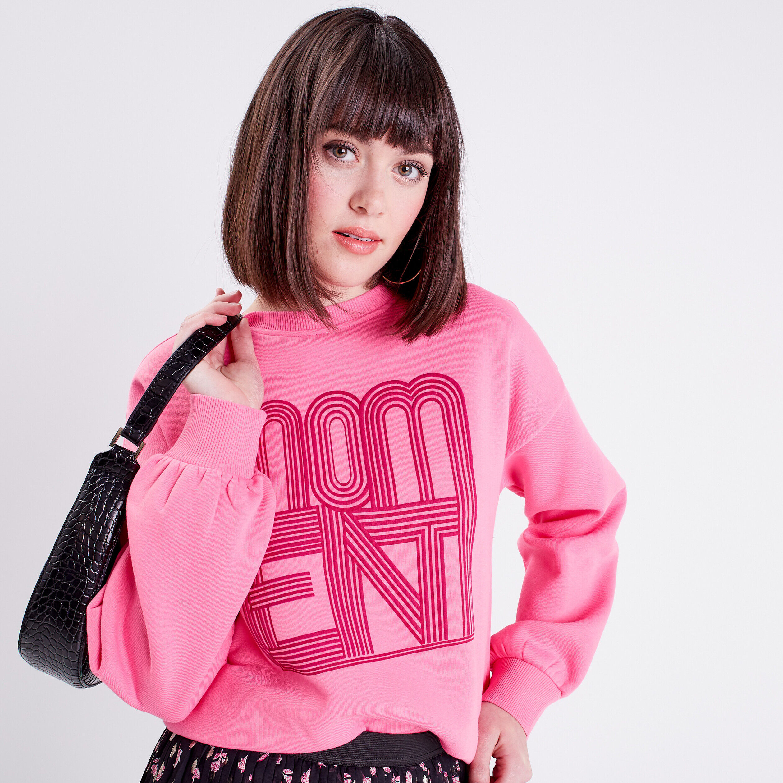 Sweat manches longues rose femme | Cache Cache