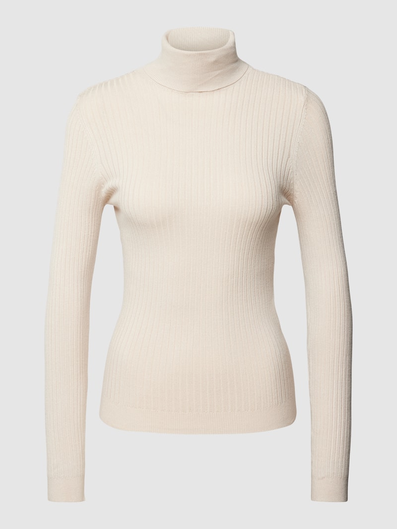 Rollkragenpullover aus Viskose-Mix Modell 'KAROL' in sand