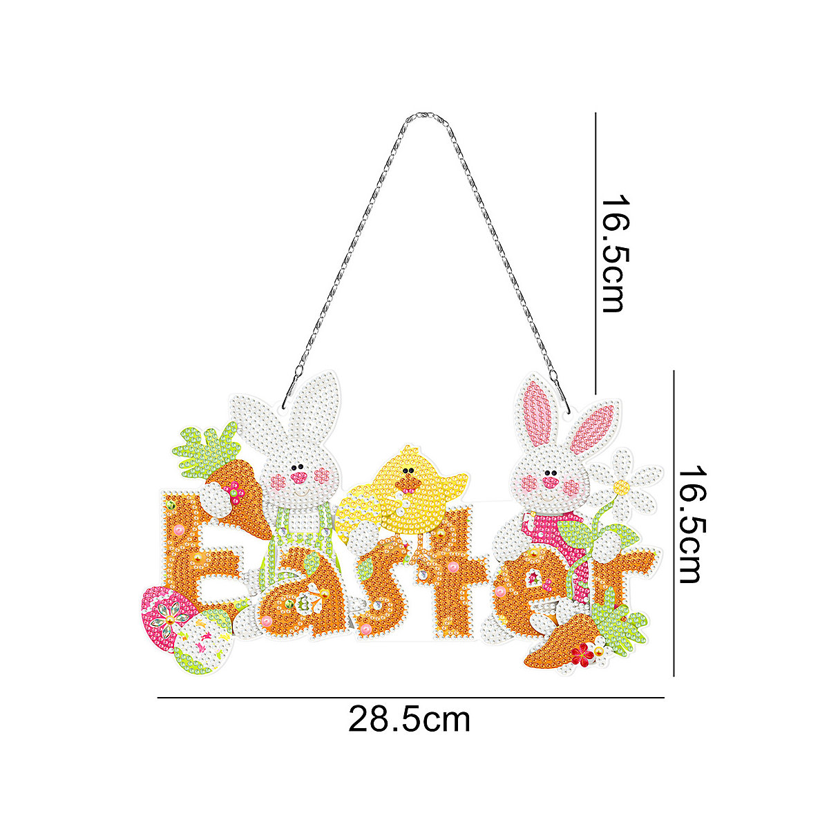 Diamand Painting Ostern Türschild Mitgebsel für Kinder