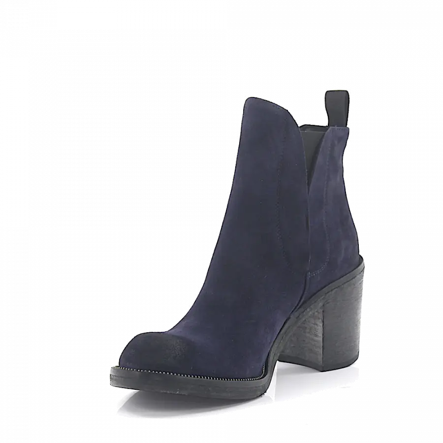 ROSS B. - Chelsea Boots Stretch Veloursleder dunkelblau - blau