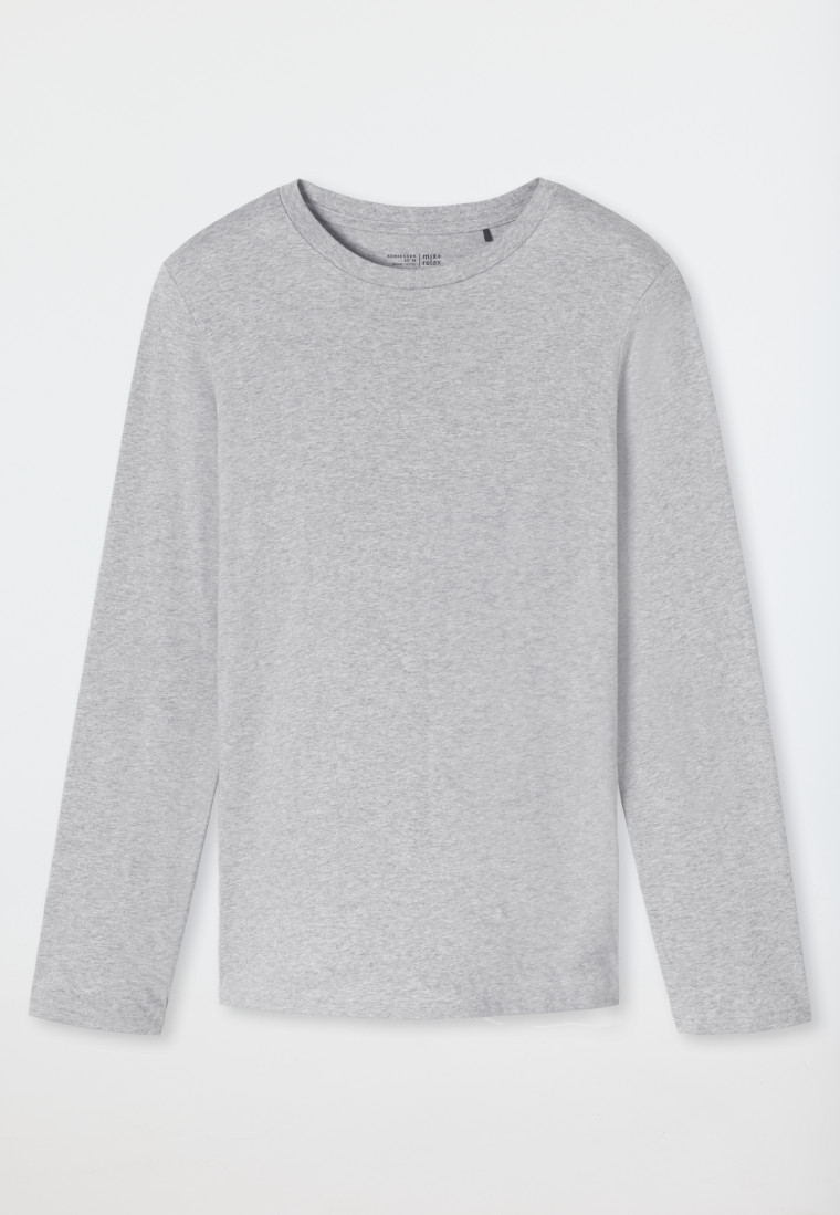Shirt langarm grau-meliert - Mix+Relax
