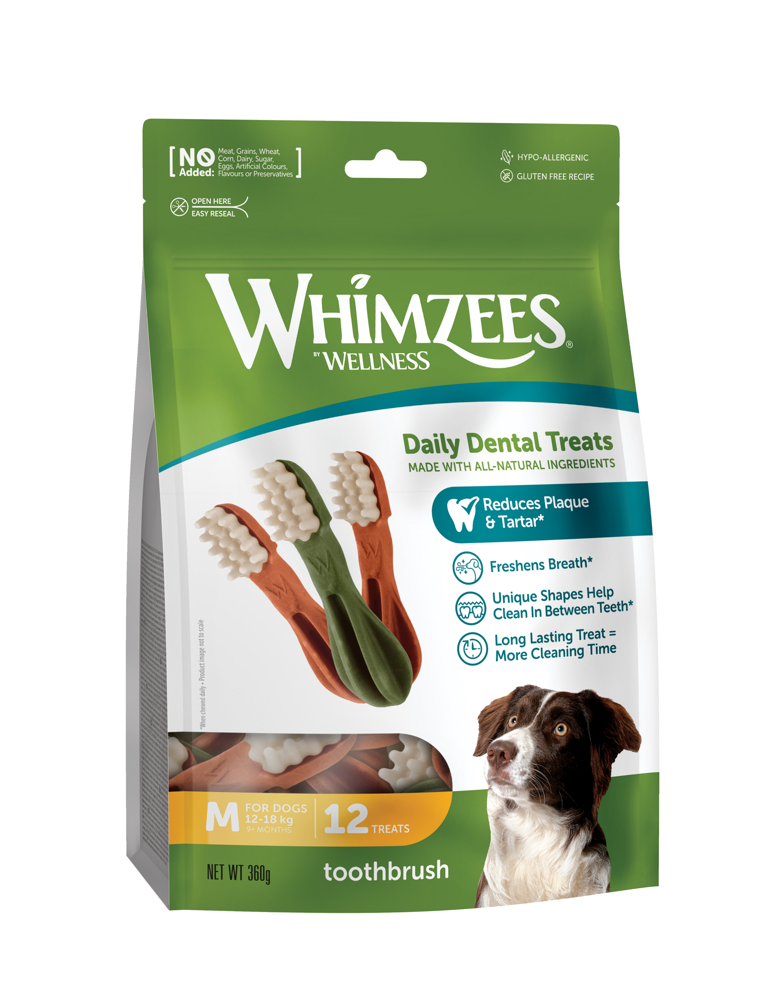 WHIMZEES Snacks WHIMZEES Zahnpflegesnacks Zahnbürste Medium, 12x