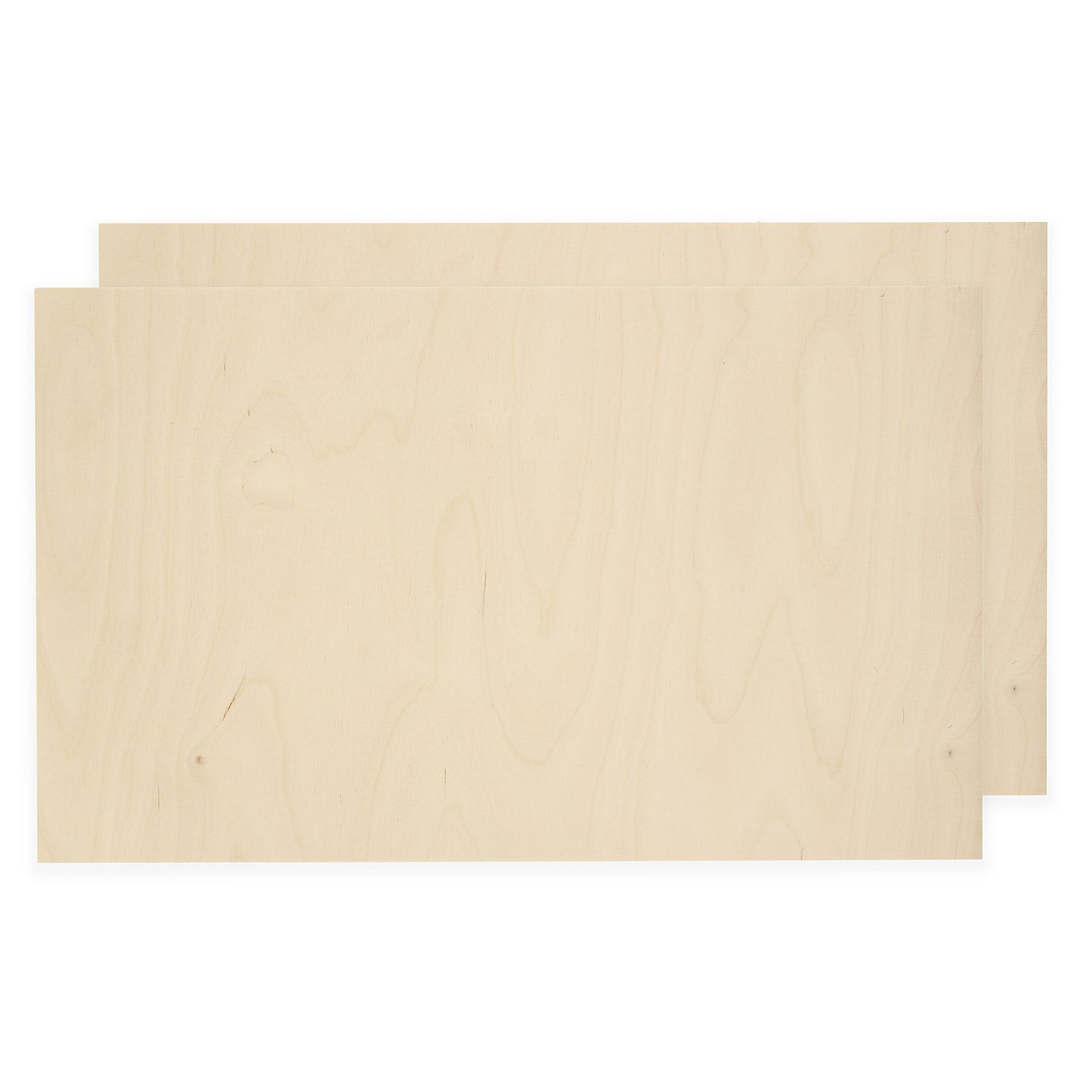 Birken-Sperrholzplatten, 6,5 mm, 49,5 x 30 cm, 2 Stück