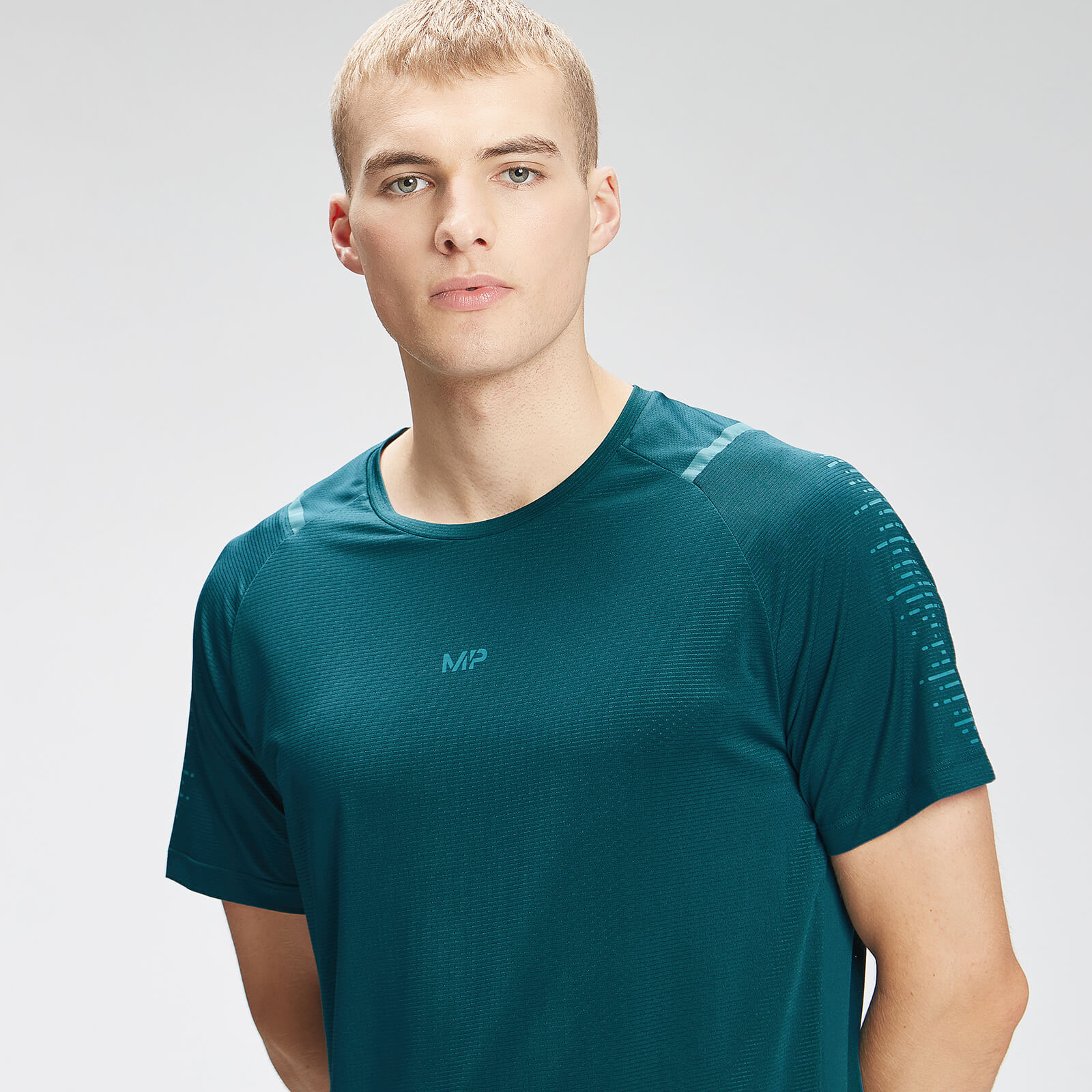 T-shirt à manches courtes MP Velocity pour hommes – Bleu sarcelle foncé