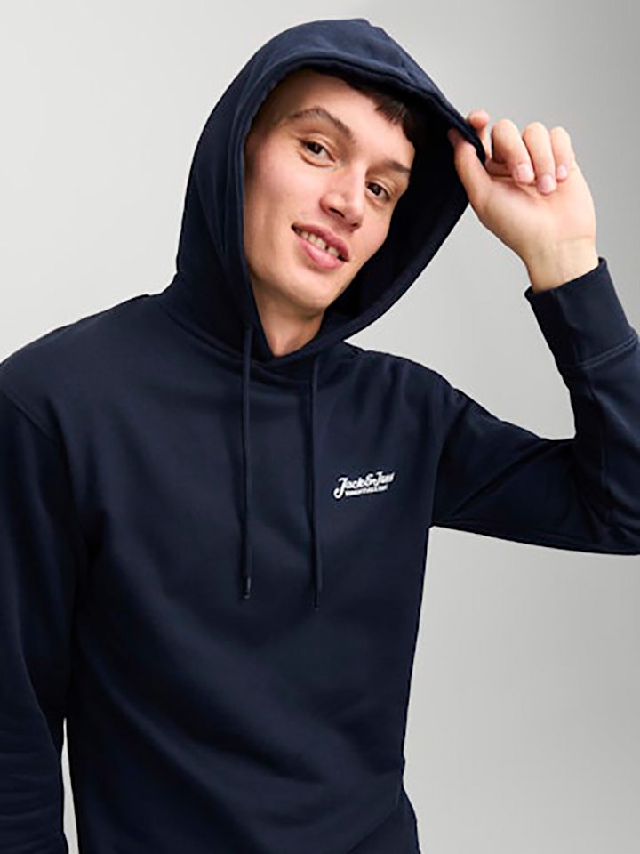 Jack & Jones Hoodie in Dunkelblau günstig kaufen