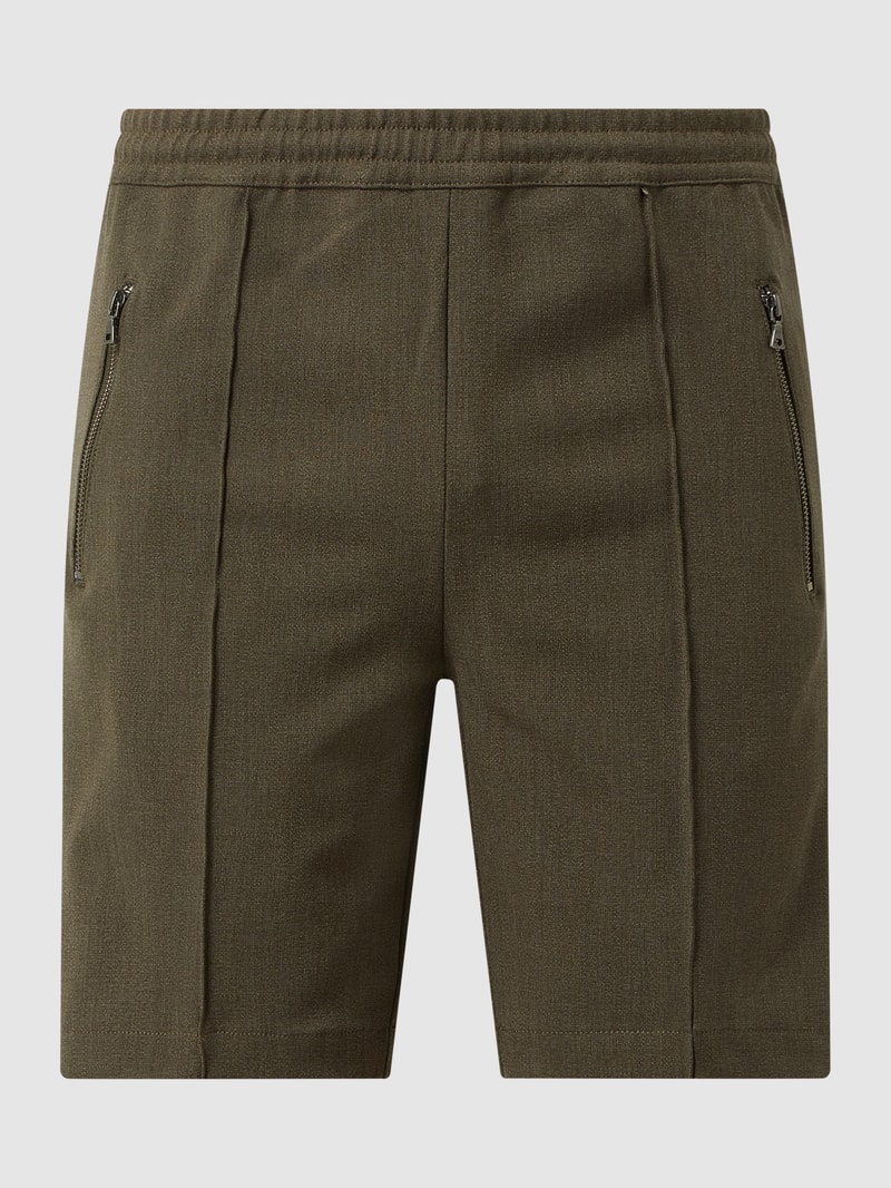 Sweatshorts mit Stretch-Anteil Modell 'Julian' in olivgrün