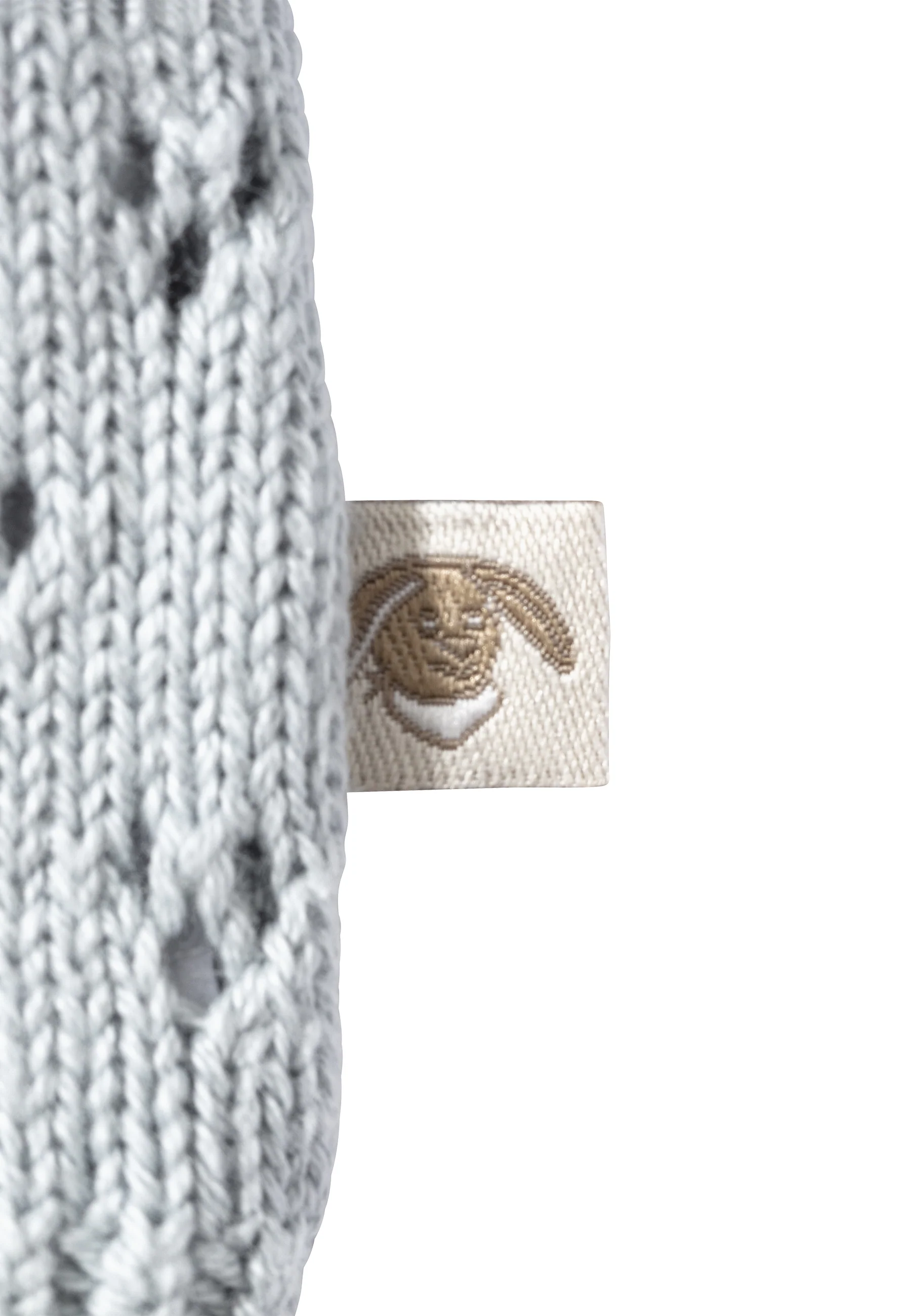 Strickjacke im Loch-Strick-Muster in graublau