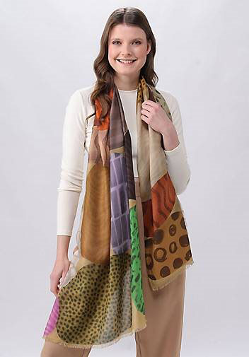 FRAAS Sustainability Edition - Schal mit buntem Kieselstein-Design - Made in Italy