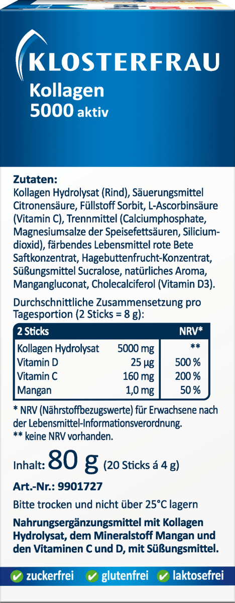 Kollagen 5000 aktiv Sticks 20 St, 80 g