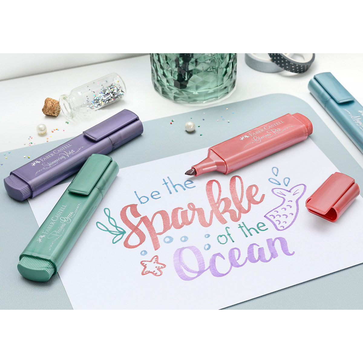 Textmarker Metallic, 4 Farben