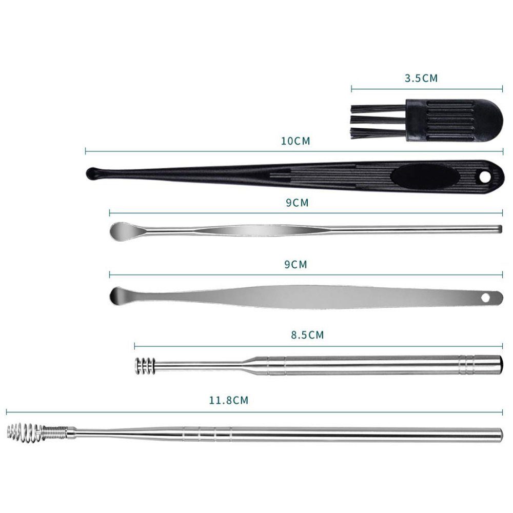 Jormftte Ohrenreiniger Ohrenschmalz Entferner für Erwachsene, Passen, 8pcs, Kunststoff-Griff