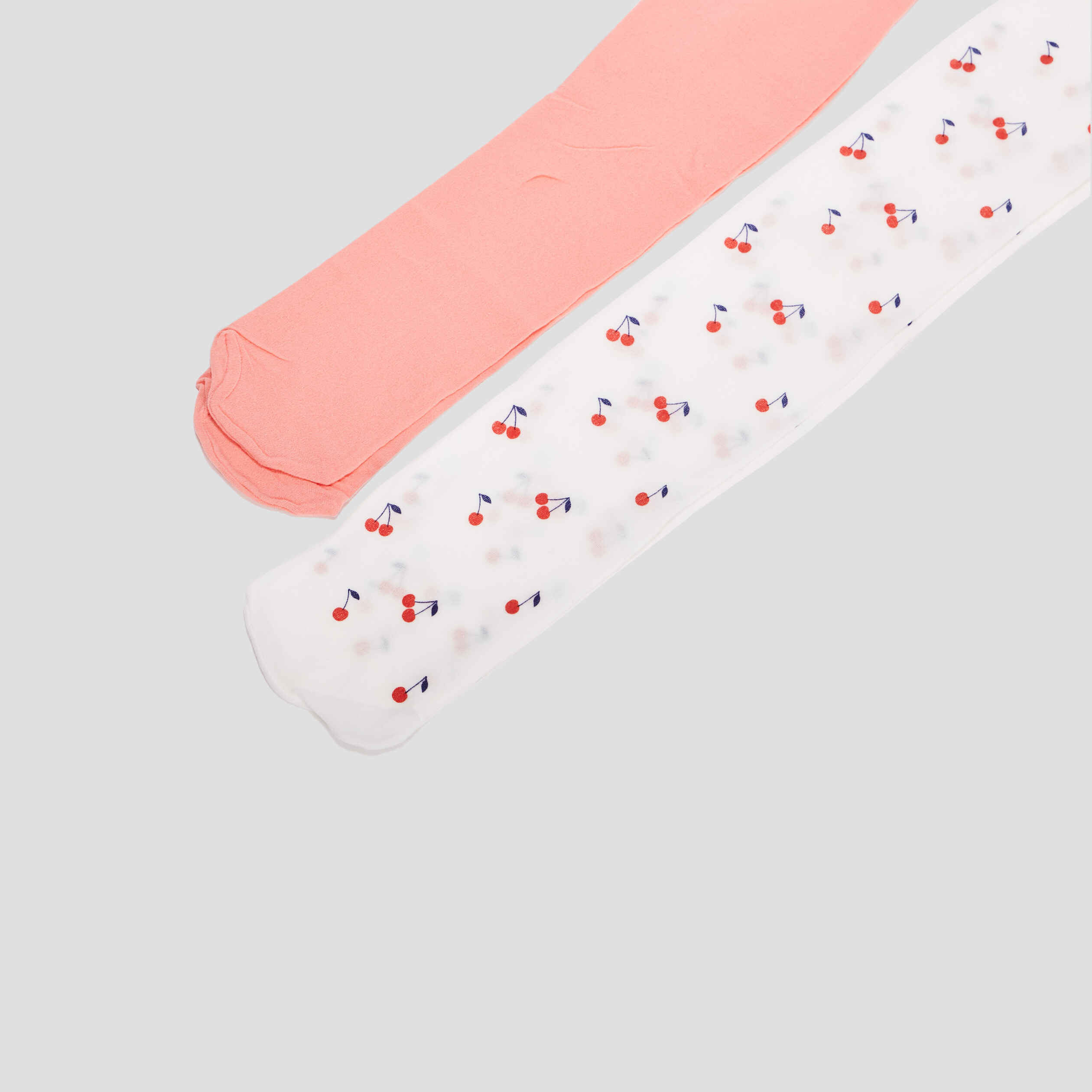 Lot 2 paires collants orange corail fille | La Halle