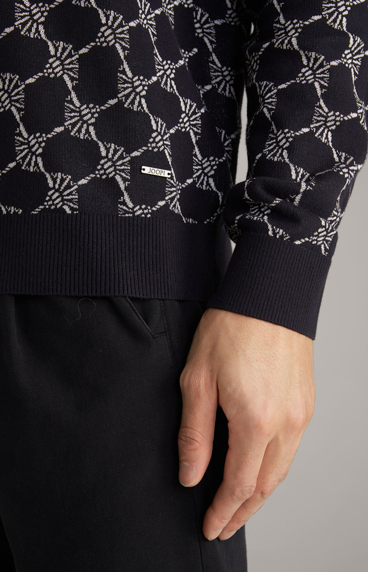 Cornflower-Pullover Ravon in Navy gemustert