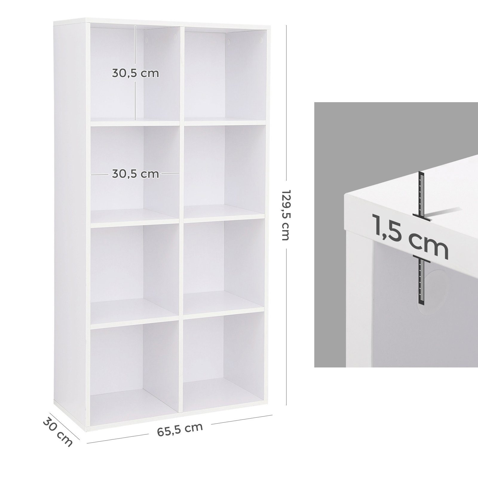 VASAGLE Bücherregal Standregal, Raumteiler, freistehend, Dekoration