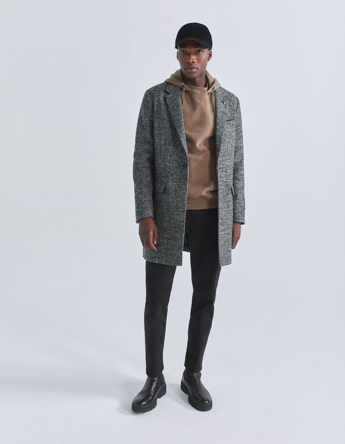 Manteau anthracite lainage faux-uni Homme