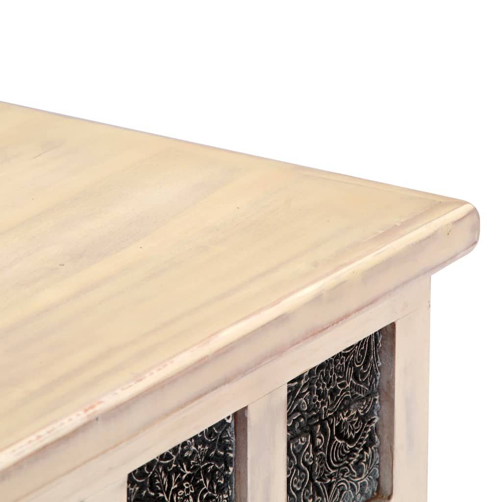 vidaXL Aufbewahrungsbox Aufbewahrungstruhe Weiß 110 x 40 x 45 cm Massivholz Akazie