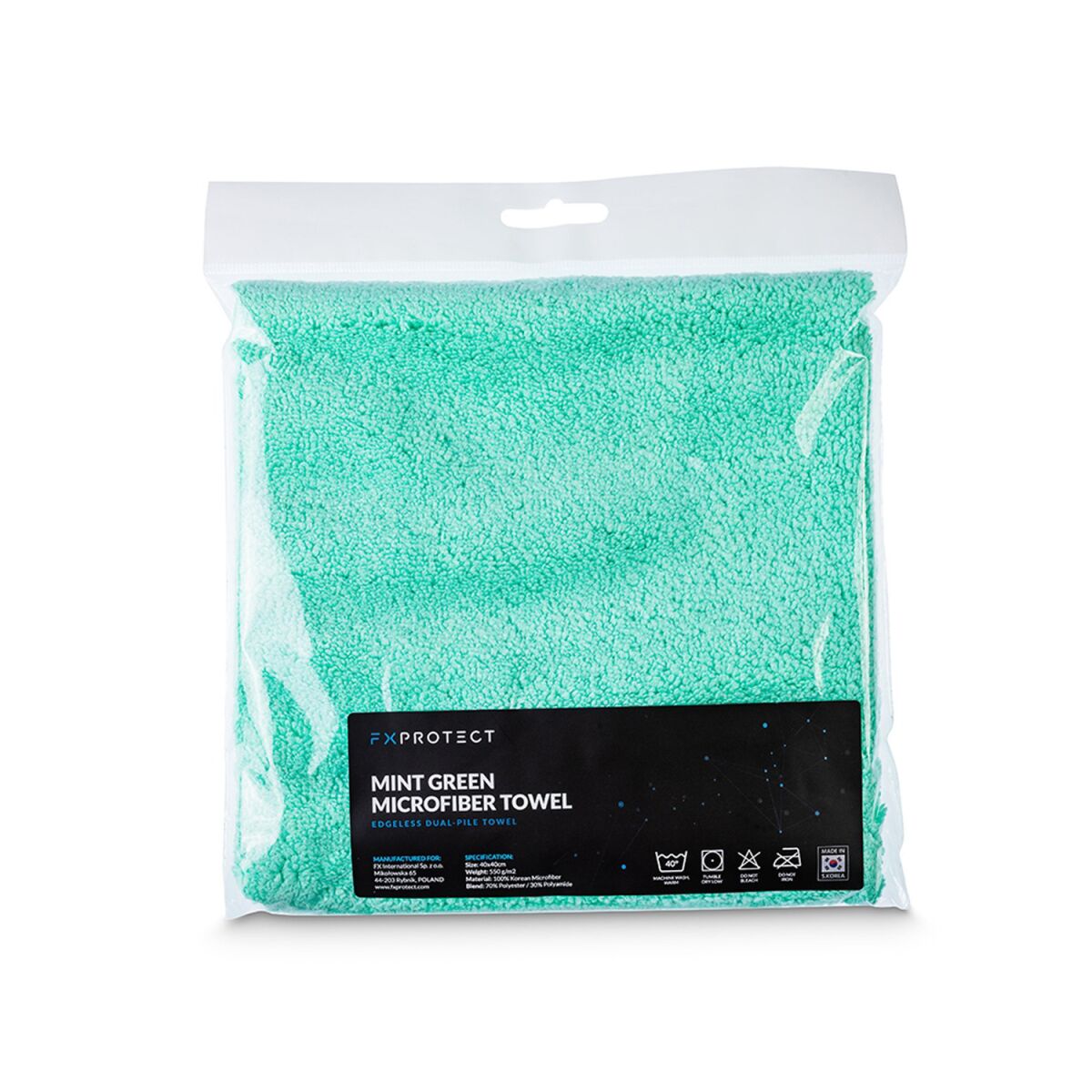 FX Protect Mint Green Mikrofasertuch 550GSM 40×40