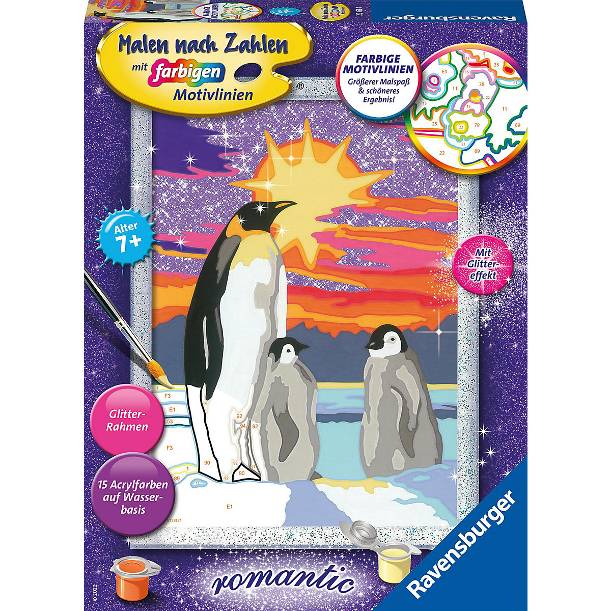 Malen nach Zahlen Pinguinliebe