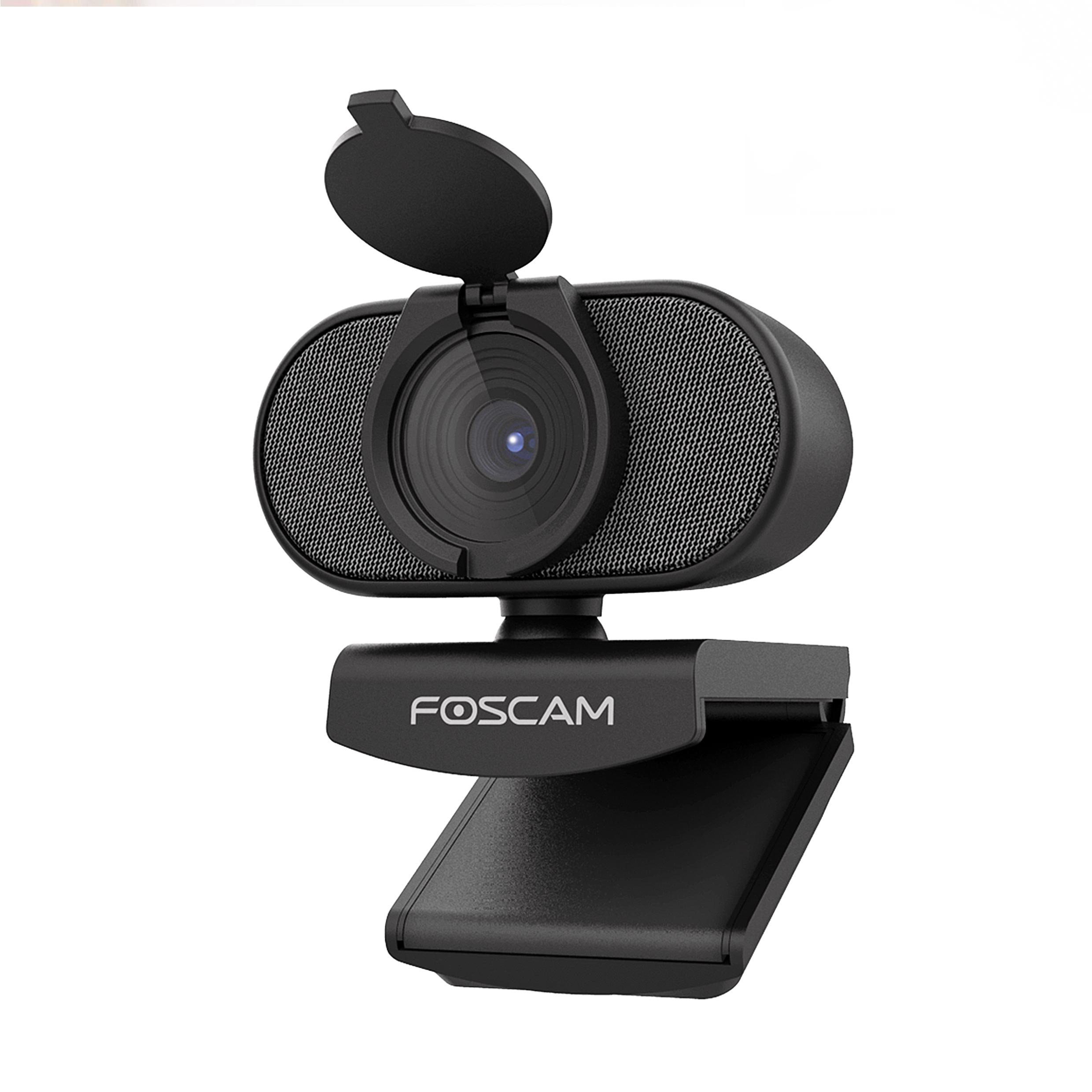 Foscam FOSCAM W81 8 MP Ultra HD USB-Webkamera für Live-Streaming Webcam (Plug and Play, Integriertes Mikrofon, Sichtschutzabdeckung)