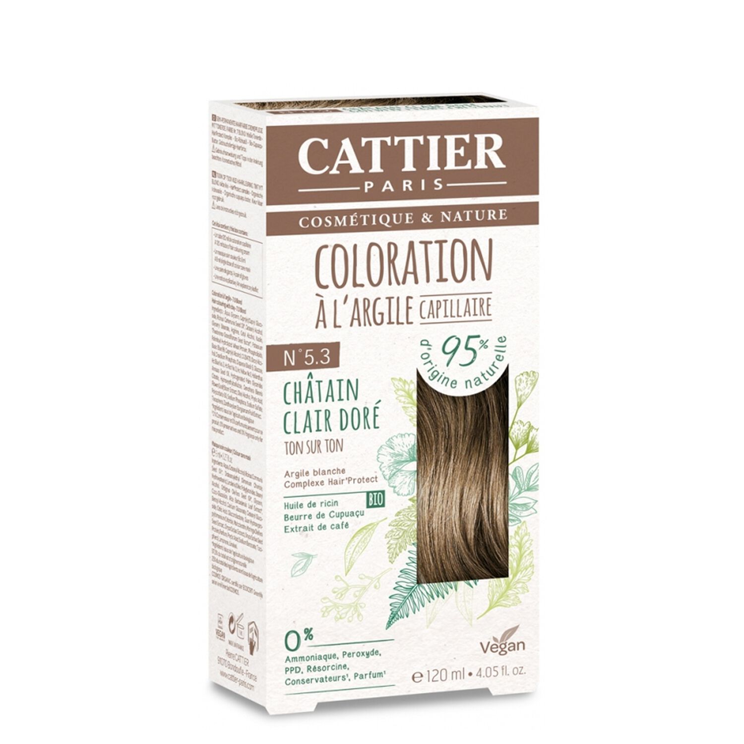 Cattier Coloration à l'Argile 5.3 Châtain Clair Doré