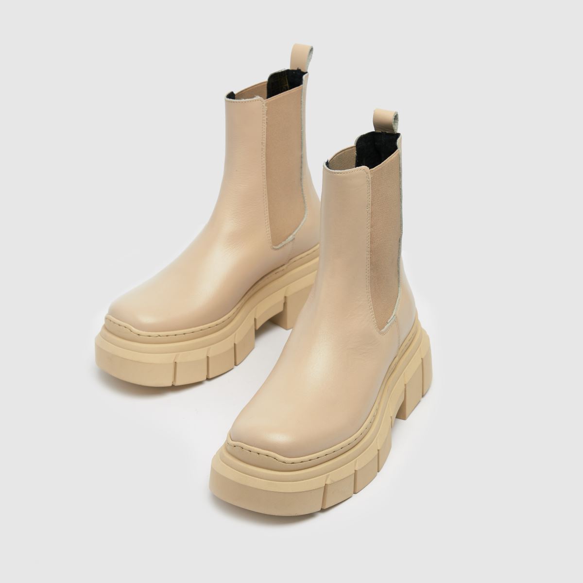 Schuh Amalfi – Naturfärgade grova chelsea-stövlar