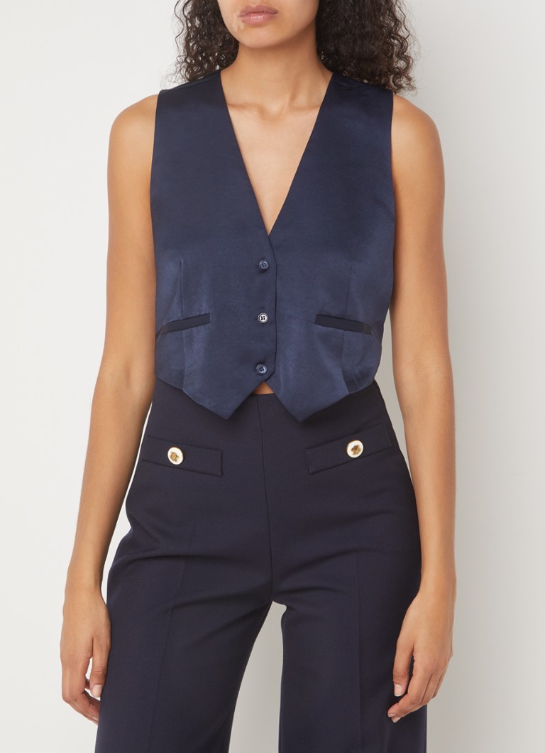 Cardigan scurt din satin Corali de la Ba&sh