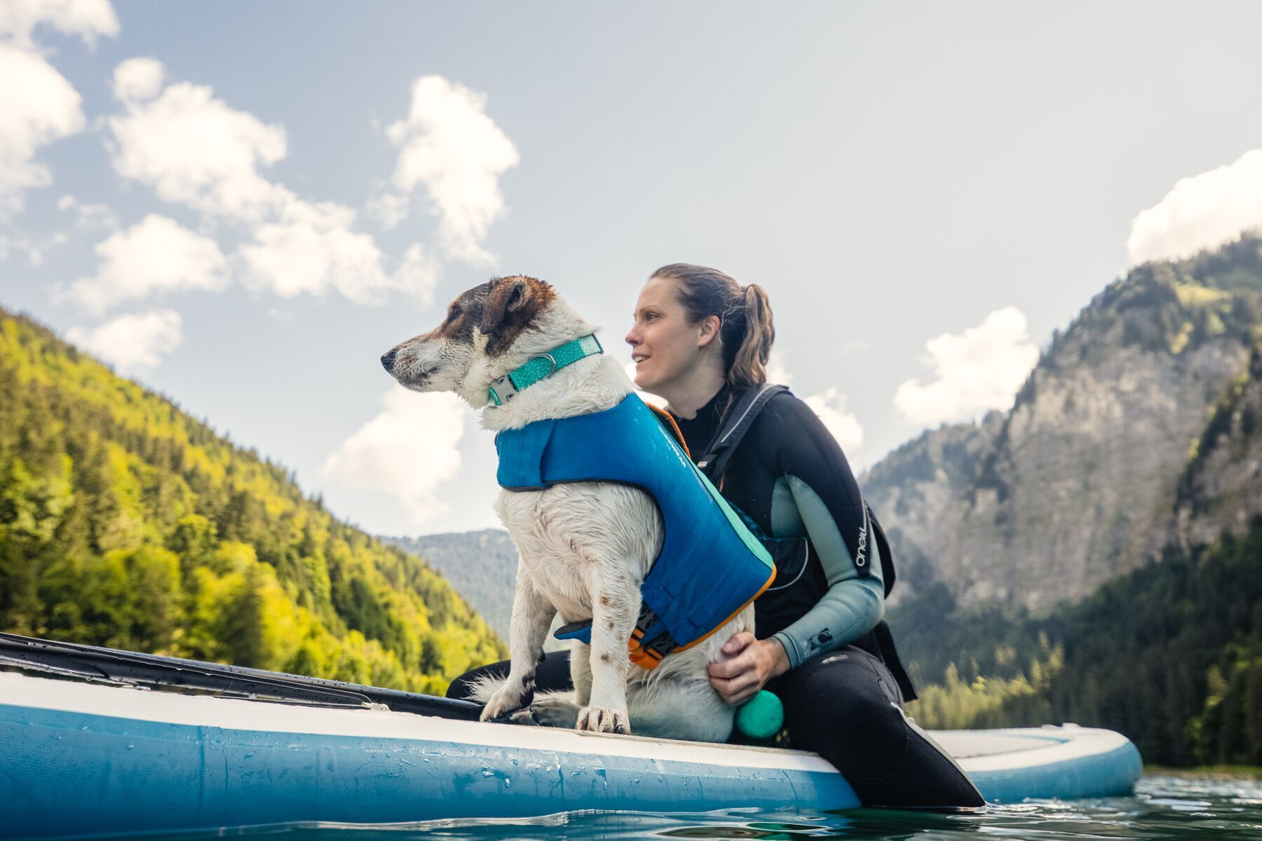 Ruffwear Hundehalsbänder Ruffwear Confluence™ Halsband blau/ türkis L