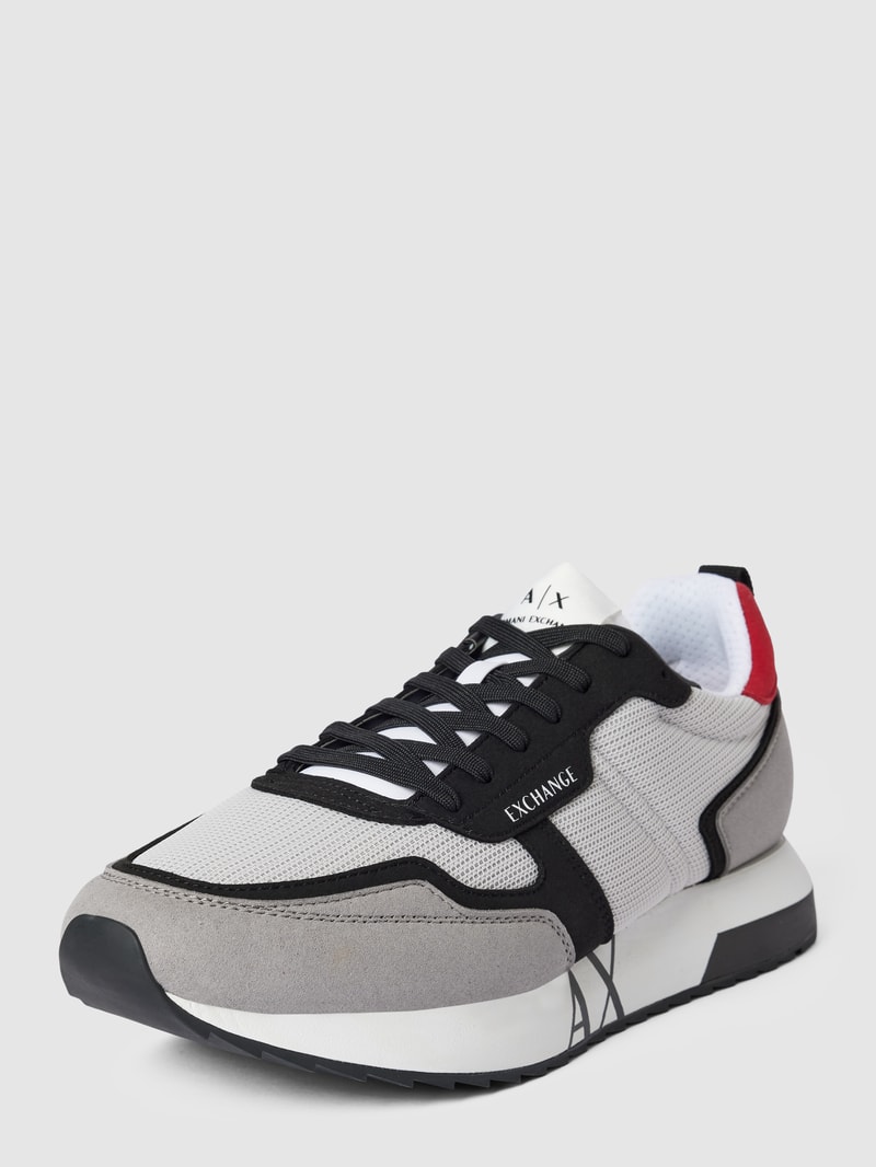 Sneaker mit Label-Details Modell 'ENGLISH' in hellgrau