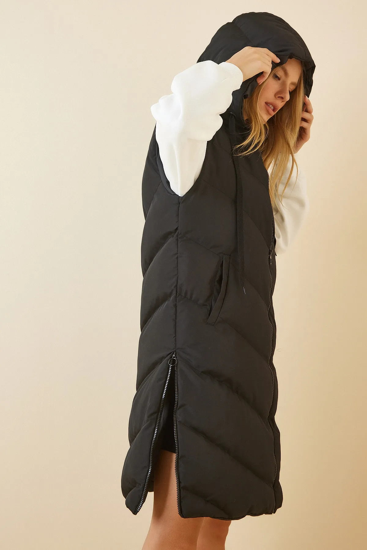 Happiness İstanbul  Weste - Schwarz - Puffer