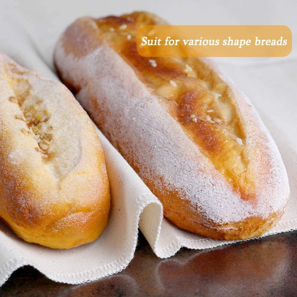 MORRENT Backform Bäckerleinen teigtuch, Leinentuch Backen,Premium Bäckerleinen, aus 100% unbehandelten Natur Leinen, Leinentuch zum Backen