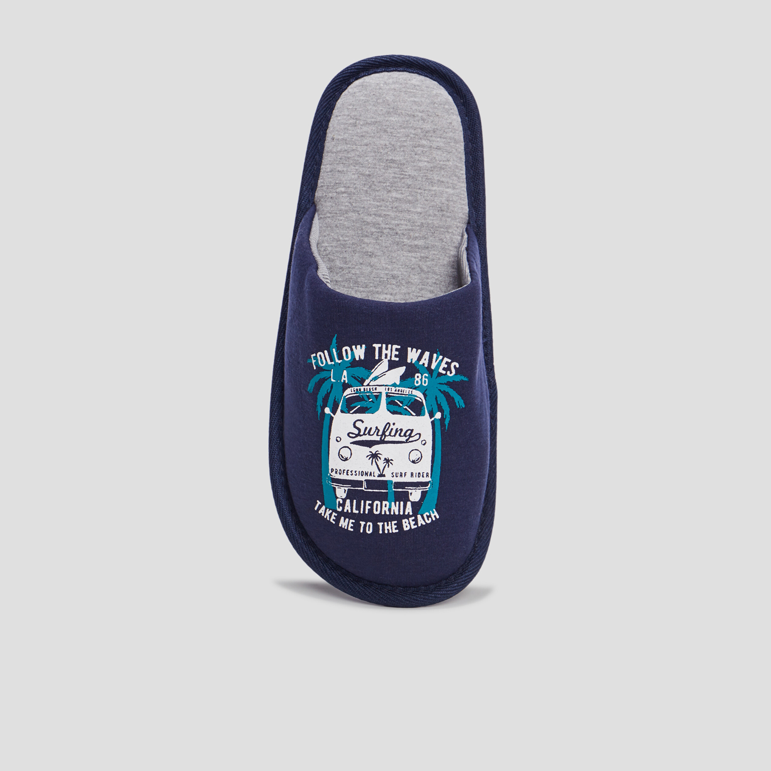 Chaussons mules surf bleu homme | La Halle