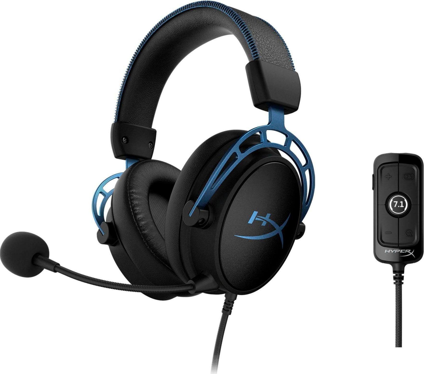 HyperX Cloud Alpha S Gaming-Headset (Mikrofon abnehmbar, Noise-Cancelling)