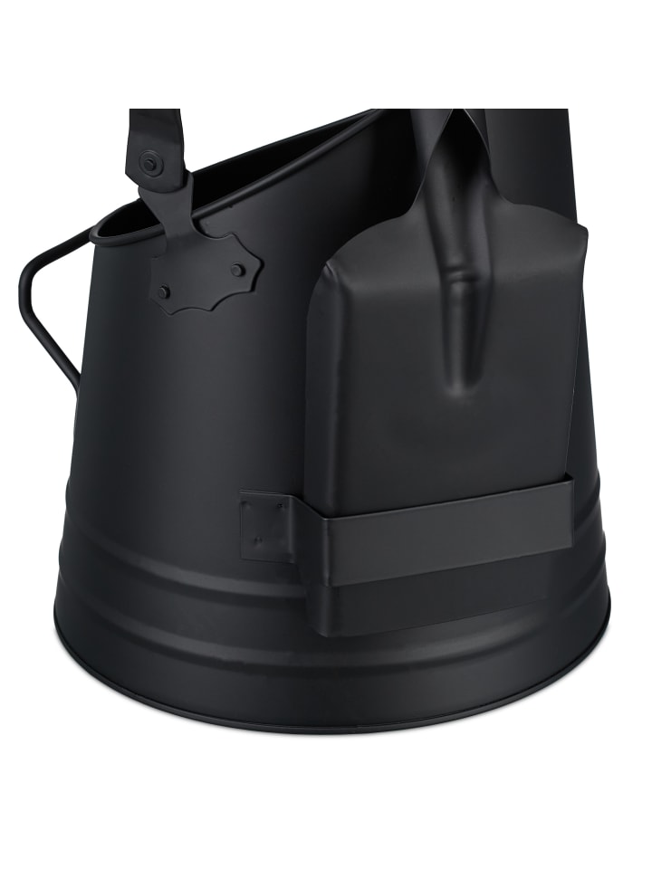 relaxdays Kohleneimer mit Schaufel in Schwarz - 6,5l günstig kaufen onesize