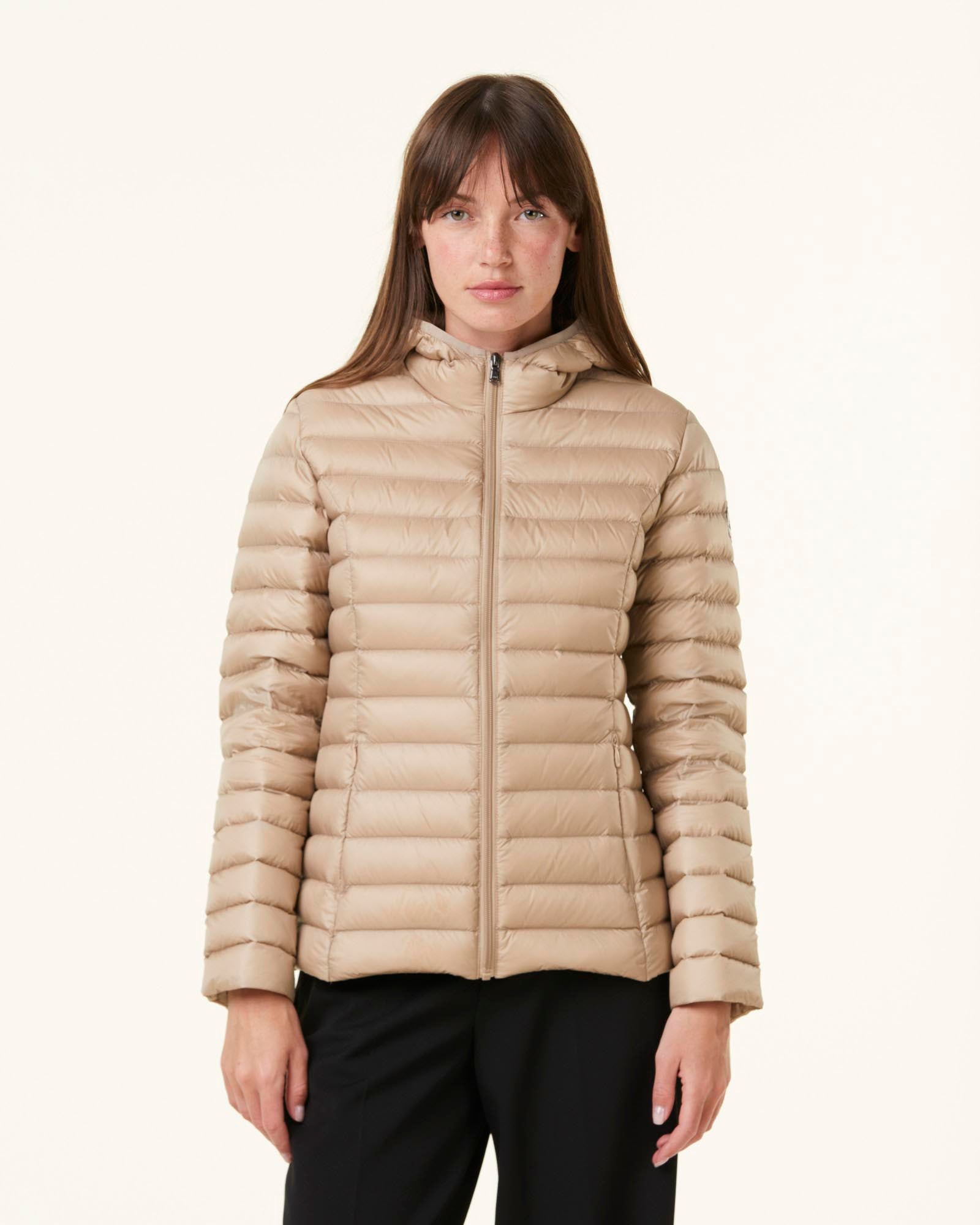 Doudoune légère à capuche Beige Cloe