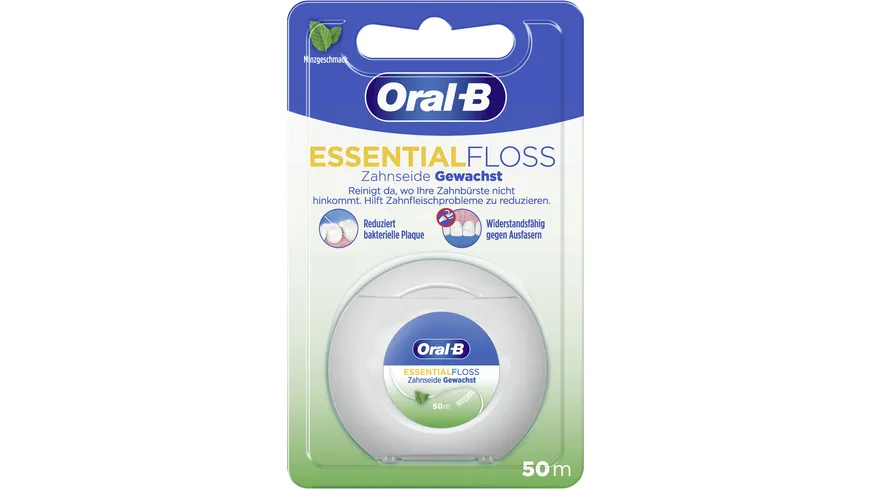 Oral-B Zahnseide Essential Floss mint gewachst 50m 50 m