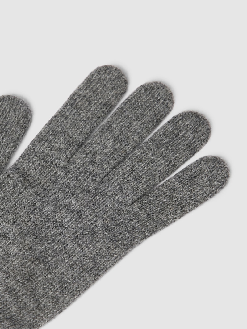 Handschuhe mit Label-Detail in mittelgrau