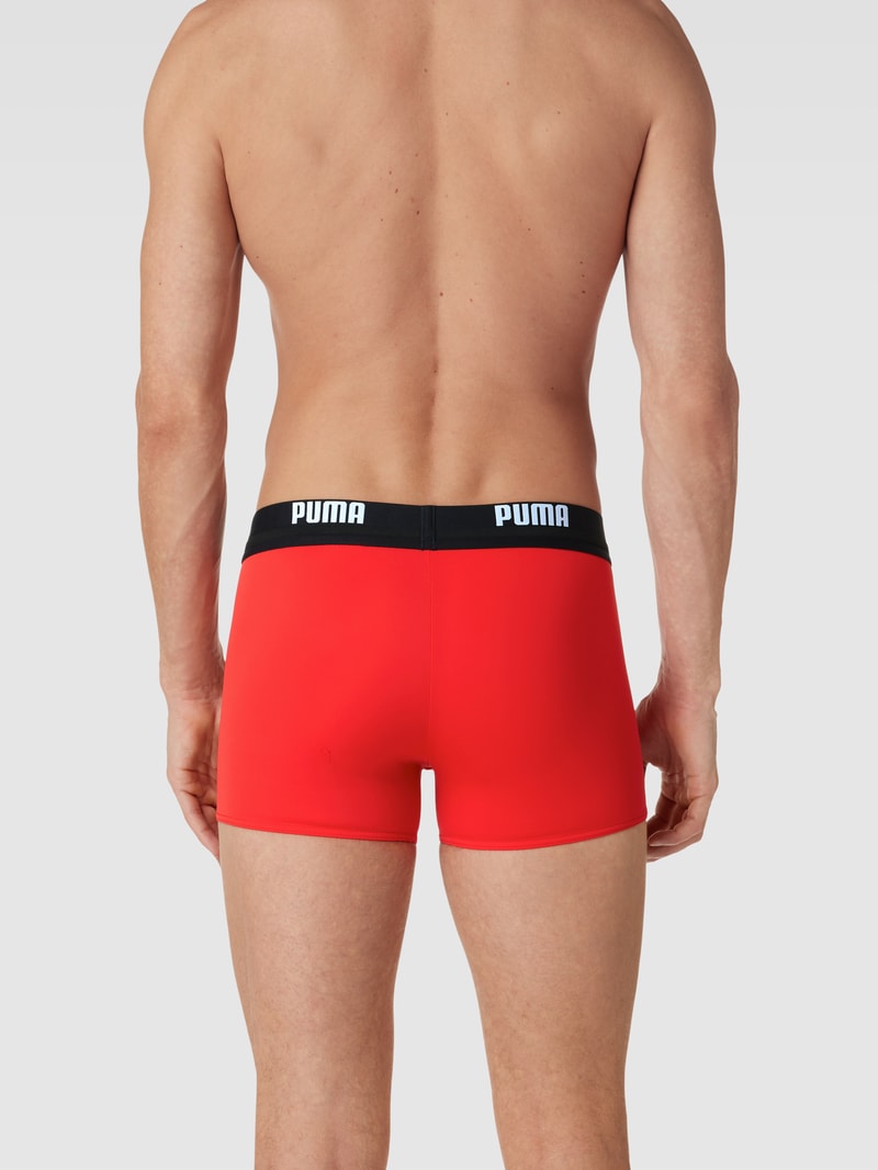 Trunks mit Logo-Bund in rot